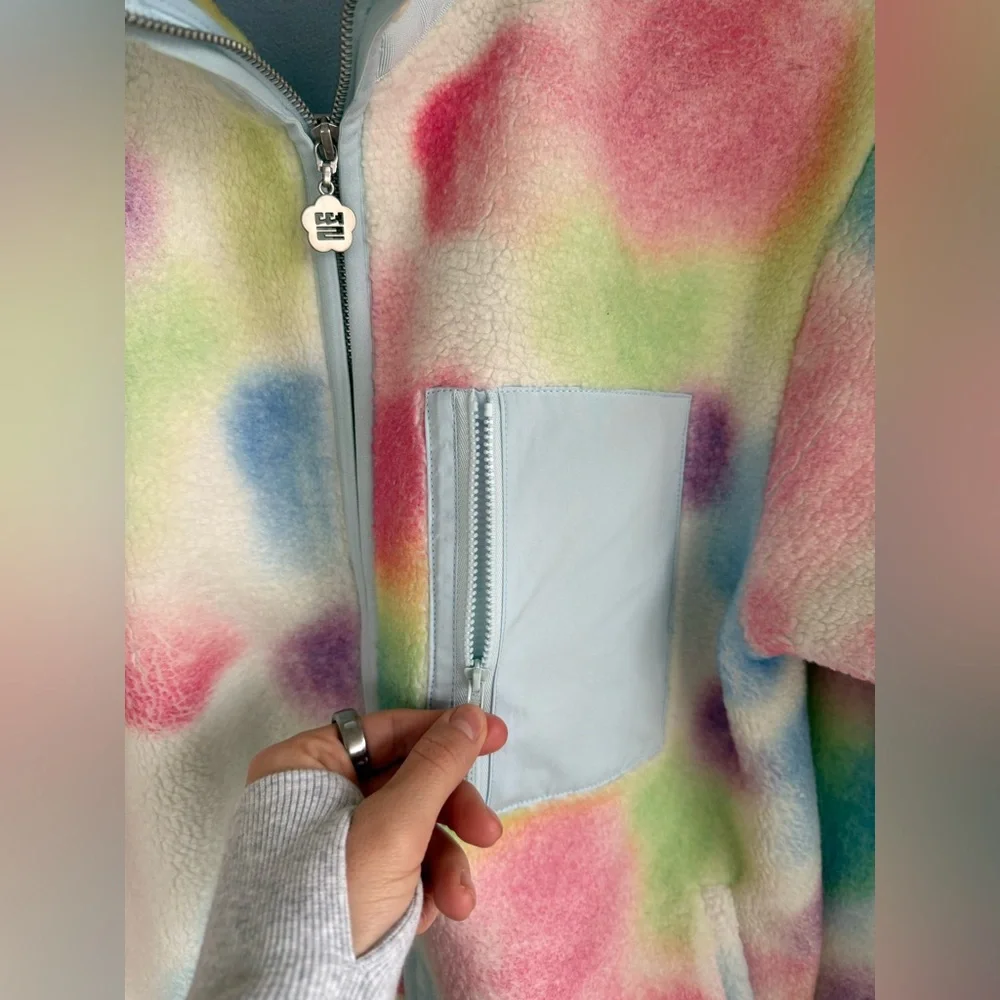 Sundae School Rainbow Valentine’s Day Drop Rainbow Fleece Unisex Small - Picture 6 of 14